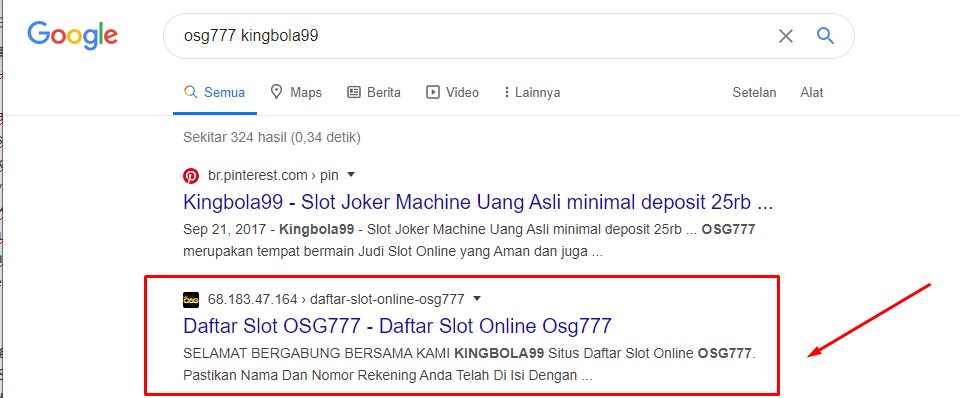 Daftar Judi Online Slot OSG777 Indonesia